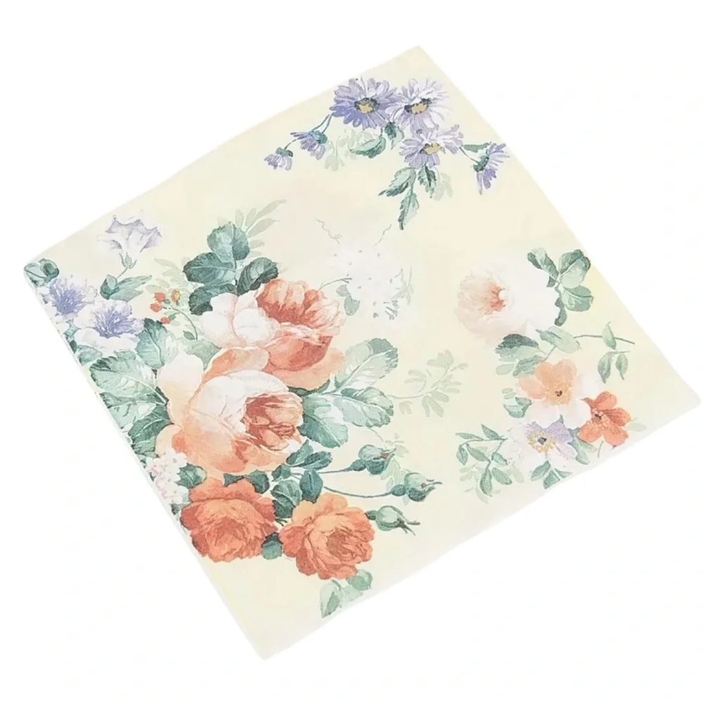 Coral Floral Luncheon Napkins (0505), 20-ct